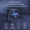 FLEXISPOT EC5 Pro Escritorio Elevable Eléctrico Carga 160KG, 2 Motores 3 Etapas, Marco de Pie Mesa Regulable Altura Eléctrico, Sistema Anticolisión, Funciones de Memoria, Negro - 4