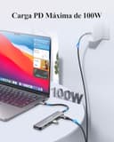 LENTION Hub USB C HDMI 4K@60Hz, PD 100W, Lector de Tarjetas SD/TF, USB 3.0 & 2.0, Adaptador USB C 7 en 1 para MacBook Pro 2025-2016, Nuevo Mac Air, Surface, iPhone 17 Plus Pro MAX y Más (Gris) - 5