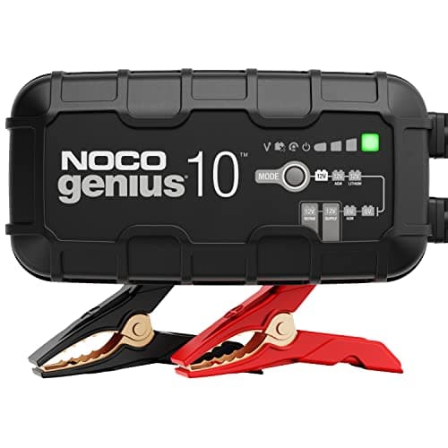 NOCO GENIUS10: Caricabatterie Intelligente 10A 6V/12V – Mantenitore di Carica e Desolfatatore con Protezione da Sovraccarico e Compensazione Termica – Per Batterie al Piombo e Litio