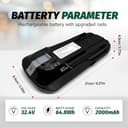 32.4V Akkus für Rowenta X-Force Flex 15.60 Serie Staubsauger, Kompatibel mit Rowenta Staubsauger RH99F1WO/4Q0, RH99F1WO/4Q0, RH99F1WO/4Q2, RH99F1WO/4Q3,etc. Ersatz für Originalakkus: ZR009702. - 2