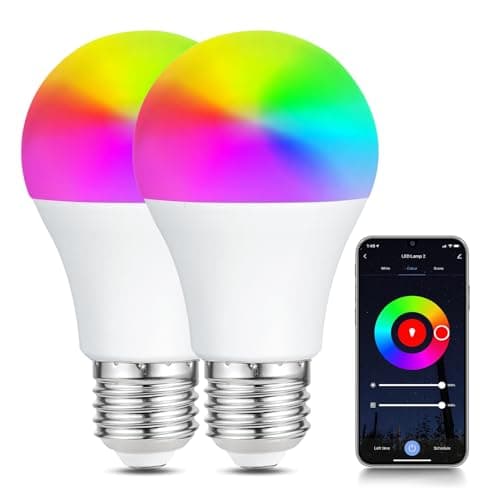 Bratek 2 Lampadine Smart E27 Compatibili con Alexa, Google Home, App Tuya, SmartLife - 11W, 1050 Lumen, Dimmerabili, LED RGB e LED CCT per Multicolore e Bianchi Perfetti - Equivale a 90W Incandescenza