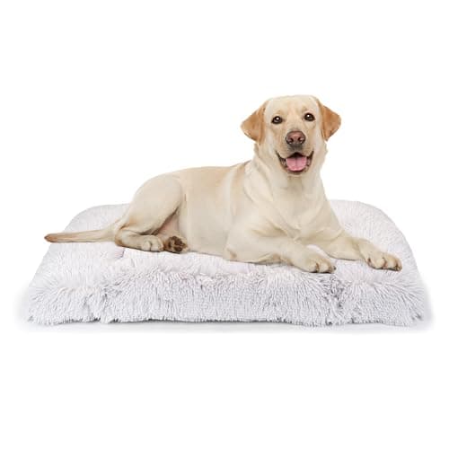 Ferplast Cuccia Cane Interno Cuscino per Cani Morbido in Pelo Lungo, Cuscino Gatto Cuccia Super-Imbottita Extra Comfort e Calore, 110 x 70 x h 15 cm
