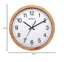 NUOVO 10 Zoll hölzerne runde Wanduhr Stille und Nicht tickende Retro Wanduhr für Wohnzimmer Schlafzimmer Küche (26 cm / 10") - 9