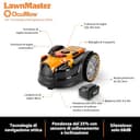 LawnMaster OcuMow™ Robot tagliaerba senza filo perimetrale e tagliabordi, taglia superfici di prato da 200 a 300 m² con 2 cariche complete della batteria, Evita gli ostacoli, basso livello di rumore - 8