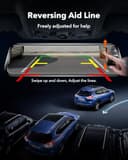 WOLFBOX G930 10" Espejo Retrovisor con Camara y 5.8GHz WiFi, 4K Ultra HD Doble Dashcam y 1080P WDR Camara Trasera Espejo Dash CAM Coche para Navegador GPS 24H Cámara Vigilancia Aparcado Tarjeta 64GB - 8