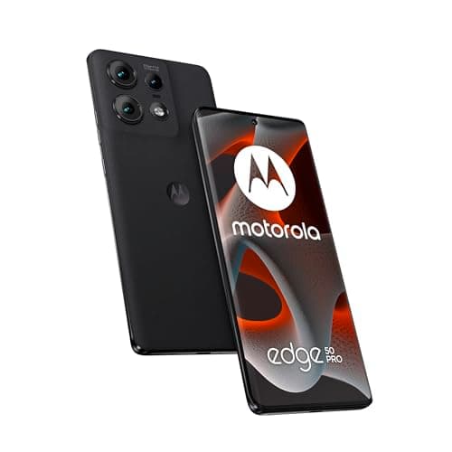 Motorola Moto Edge50 Pro(Display 6.67'' Super HD 144Hz, 50+13+10MP con IA,4500mAh ricarica,Turbo Power 125W,12/512GB,Dual SIM,IP68,NFC,Android 14,caricatore da 125W e cover in confezione)Black Beauty