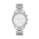 Michael Kors MK6428 Ladies Bryant Silver Plated Chronograph Watch - 1