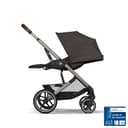 CYBEX Gold Kinderwagen Balios S Lux, Ergonomische Liegeposition, Einhand-Gurtsystem, Ab Geburt bis 22 kg (ca. 4 Jahre), Chocolate Brown - 9