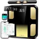 RunSTAR Körperfettwaage, Personenwaage digital mit 8 Elektroden für Körpergewicht und Körperfett, BMI, Muskelmasse und Analyse von 28 Körpermaße App-Nutzung, 3-Metrik-Anzeige, 180kg - 1