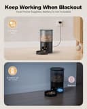 Distributore Automatico Cibo Gatti Cani WiFi: Dosatore Crocchette per Animali Domestici con 10S Registrazione - Mangiatoia Automatica per Cibo Distributore Crocchette Gatto Timer Nero 4L - 8