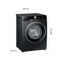 Samsung WW11DG6B85LBU2 Waschmaschine, 11 kg, 1.400 U/min, Extra energiesparend, EEK: A (-10%), AI Ecobubble, AI Wash, SuperSpeed 39 Min, AI Control, Schwarz - 2