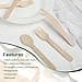 150 Piece Wooden Cutlery Set - 50 Forks, 50 Knives, 50 Spoons - Sustainable Cutlery Set, Environmentally Friendly Cutlery Set as an Alternative to Disposable Tableware, Ideal as Camping Cutlery - 3