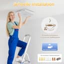 Deckenlampe, 24W LED Deckenleuchte Dimmbar mit APP, 3000-5000K Warmweiß/Naturweiß/Kaltweiß Modern lampe eckig mit Nachtlicht, Badezimmer Lampe decke für Bad Wohnzimmer Küche Flur Schlafzimmer, 32CM - 9