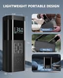 SERVOMASTER Compressore Aria Portatile, Gonfiatore Elettrico Portatile 150PSI, Compressore Auto con Funzione di Arresto Automatico, Display Digitale e Luce LED, per Auto, Moto, Biciclette, Palloni - 7