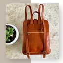 Alma Milano - AM0603 Zaino Pelle Donna in Cuoio, Completo e Sicuro con Scomparti Intelligenti, Backpack Donna Cuoio 100% Made in Italy, Zainetto Donna in Cuoio Artigianale Toscano, Zaino Daily-Life - 3