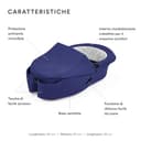 Stokke Navicella Xplory X, Royal Blue - Navicella rimovibile per il passeggino Xplory X - Morbido interno, materasso traspirante e due comode tasche - 2