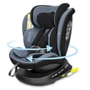 Reecle I-Size Silla de Coche Giratoria 360 con ISOFIX, 40-150cm (0~36kg), Aprox. 0-12 años (I-Size, Negro(R129)) - 1