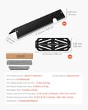 VEVOR 5 Barre Aromatizzanti + 3 Piastre Riscaldanti, Pannello Diffusore di Fiamma per Griglie Weber Genesis ll 310 315 335 340, E/S 325s, ES/SX 325s, E/S 335, EX/SX/EPX-335, Barre Flavorizer BBQ - 2