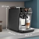 Philips 5400 Series Bean to Cup Coffee Machine – 12 Coffee Varieties, LatteGo Milk Frother, Fastest-to-Clean, Ceramic Grinder, Fully Automatic Espresso & Cappuccino maker – Black, Silver (EP5446/70) - 10