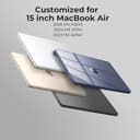 EooCoo Custodia compatibile con MacBook Air 15 Pollici M4 M3 M2 2025-2023 A3241 A3114 A2941, Copertina Rigido per Cover MacBook Air con 15,3" Retina Display,Protettivo Mac Air- Cristallo Trasparente - 8