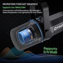 FDUCE SL40+ Microfono dinamico, kit microfono USB/XLR per podcasting, giochi e streaming, uscita cuffie integrata, pulsante mute, pulsante guadagno - 2