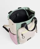 PACO MARTINEZ Mochila Traveller Multicolor para Mujer, Bolso Mochila para Portátil 13", Tamaño Grande, Asas Dobles, Color Gris, Malva, Verde Menta y Amarillo - 37x42x22 Centímetros - 5