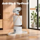 Comedero Gato Automático Doble & App: Dispensador Automático de 5L con WiFi 2.4G y Temporizador para Comida Seca - Diseño de Comedero Doble AONBOY para Múltiples Gatos y Perros - Blanco - 9