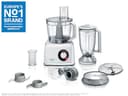 Bosch Robot da Cucina Compatto MC812W501, Oltre 45 Funzioni, 1000 W, Velocità Regolabile, Ciotola XXL da 3.9L, Frullatore da 1.5 L Incluso, Tanti Accessori per Tagliare, Montare e Tritare, Bianco - 2