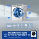 Samsung Lavatrice Bespoke AI WW11DB7B94GE/U3, Libera installazione, 11 Kg, Wifi, Ecodosatore, AI Energy Mode, Carica Frontale, Corpo: Bianco, Oblò e Pannello: Nero, 60l x 85h x 60p cm - 11
