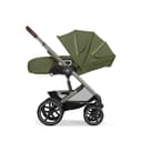 CYBEX Gold TALOS S LUX Kinderwagen, Ab Geburt bis 22 kg (ca. 4 Jahre), Mit Offroad-Federung, verstellbarem Griff und ergonomischer Liegeposition, Moss Green - 9
