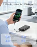 A ADDTOP Power Bank 20000mAh Batería Externa - 22,5W USB C Carga Rapida Cargador Portátil con 4 Salidas Bateria Portatil para Teléfono Tabletas - 3