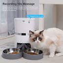 WellToBe Smart Futterautomat Katze & Hund, WiFi Automatischer Futterspender für 2 Katze, Pet Feeder mit Timer, Ton-Aufnahmefunktion, App-Steuerung, Portion Steuerung, zu 6 Mahlzeiten am Tag (Weiß) - 4