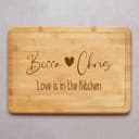 Housewarming Personalised Chopping Board - Love is in The Kitchen Custom Names Design - 7