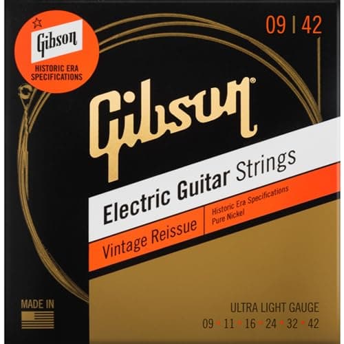 GIBSON ACCESSORIES Corde Vintage Reissue Electric Ultra-Light 09-11-16-24-32-42, per chitarra elettrica (SEG-HVR9)