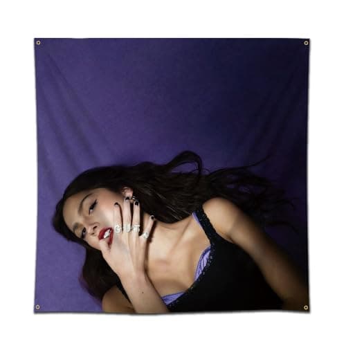 ENMOON Olivia Flag Rodrigo Guts Album Cover Flag Tapestry 3x3Ft for College Dorm Man Cave Home Bedroon Wall Decoration