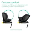 Bebeconfort RevolveFix Plus 360 i-Size, 360 Swivel Car Seat, 0-12 Years, 40-150 cm, ISOFIX Car Seat, Support Leg Installation, 360 Rotation, 8 Recline Positions, 12 Headrest Positions, Full Black - 3