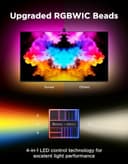 Govee TV Backlight 3 Lite with Fish-Eye Correction Function Sync to 32 Inch TVs, 1.8m RGBWIC Wi-Fi TV LED Backlight with Camera, 4 Colours in 1 Lamp Bead, Voice and APP Control, Adapter - 3