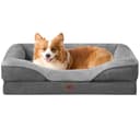EHEYCIGA Cama Ortopedica y Viscoelastica para Perro M Plus 89x56x16.5 cm, Memory Foam Sofa para Perros Lavable, Cama Gato Suave, Gris Oscuro - 1