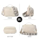 Gladdon Borsa a Tracolla da Donna Con 3 Scomparti Capienti - Cinghie Regolabili e Rimovibili in Tessuto Jacquard - Alla Moda - 3