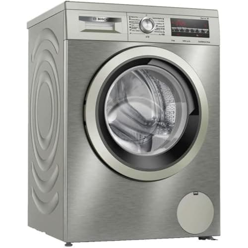 Bosch Lavadora, Libre Instalación, 8 kg, Serie 6, EcoSilence, Acero Antihuellas, WUU28T8XES