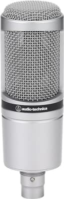 Audio-Technica AT2020GM Microfono cardioide a condensatore (connessione XLR) per voce fuori campo, podcasting, streaming e registrazione, Metallico - 6