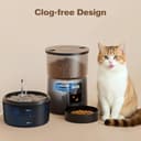 Distributore Automatico Cibo Gatti e Fontanella: Dispenser Cibo Gatto e Fontanella per Gatti - Mangiatoia Cani Timer Programmabile 1-6 Pasti - 3L Dosatore Crocchette e 2.4L Fontana Acqua Gatto 2 in 1 - 8