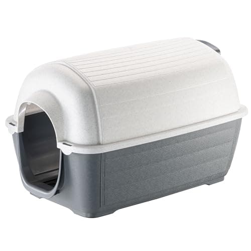 Ferplast Cuccia da Esterno per Cani Kenny Mini Casetta per Cani in Resina Termoplastica Resistente Urti e Raggi Uv, Sistema di Drenaggio, Griglia per L'Aerazione, Smontabile, 40 X 66 X 40 cm