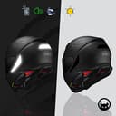 FYB© Set mit 5 reflektierenden Streifen, wiederverwendbar, kompatibel mit Helm Shoei NXR 2™, 3M™ Technologie, Schwarz - 6