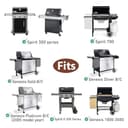 GFTIME 7638 44,5 cm Grillrost und Grillplatte für Weber Spirit I II E310 E320 E330 S310 S320 S330 Gasgrills, Gusseisen Ersatzteile für Weber Spirit 300 Series, 2 Stück - 4