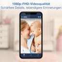Vtech Smart Babyphone mit 2 Kameras, 1080p-FHD-Kamera und 5"-HD-IPS-Bildschirm, WLAN, Geräusch-/Bewegungserkennung, Temperatursensor, geteiltem Bildschirm, Schwenk-Neige-Zoom-Funktion: VM901-2W - 3