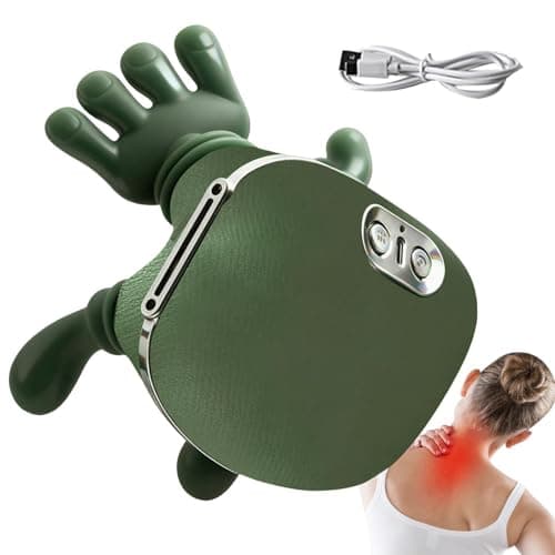 Masajeador Cuello Cervical 4D Inalámbrico Eléctrico Con Calor | Masajeador Espalda Con Calor 2 Niveles | 3 Modos Petrissage | USB Recargable | Para Hombros Espalda, alivias Dolores Musculares Fatiga