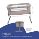 Chicco Next2Me Essential Infant Cosleeping Crib, Sustainable, Compatible with Different Beds, Adjustable Height, Tiltable, Good Air Circulation, Mattress and Bag Included, 0-6 m - 4