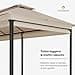 Blumfeldt Grandezza Cortina - Gazebo da Esterno, Resistente, 3x6m, Struttura in Acciaio, Tetto & Pannelli Laterali in Poliestere, Protezione UV, Beige - 4
