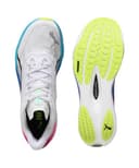 Puma Deviate Nitro 4 - Scarpe da corsa da uomo, Bianco Rosa Veleno Ultra Blu, 42 EU - 6